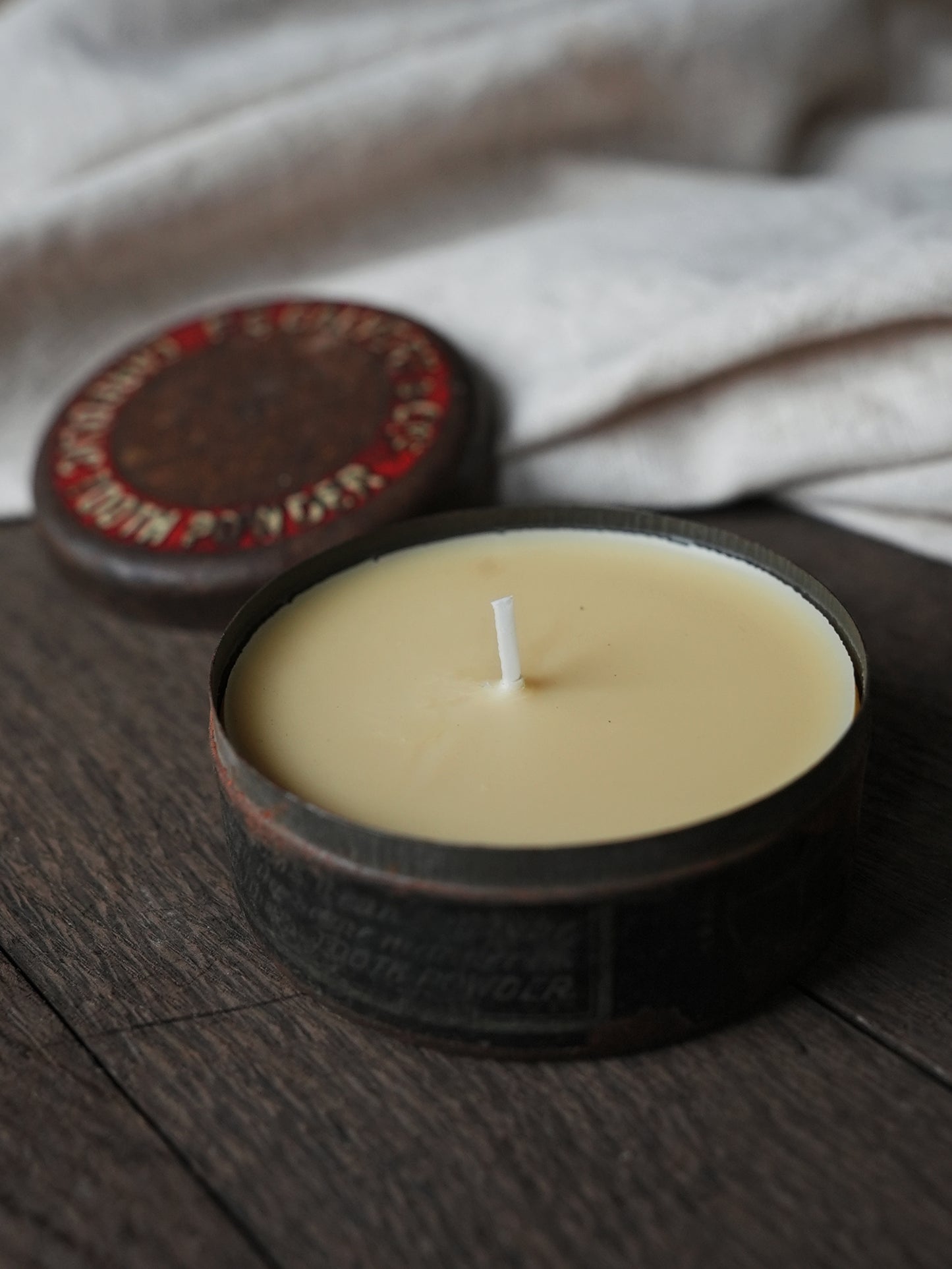 Carbolic Tooth Powder Vintage Tin Candle - 100% Natural Wax