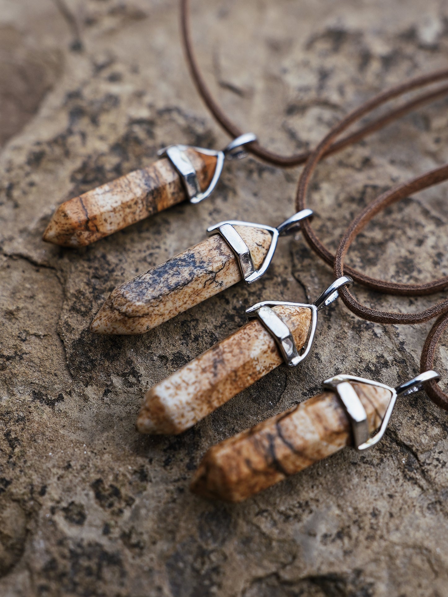 Jasper Point Pendants