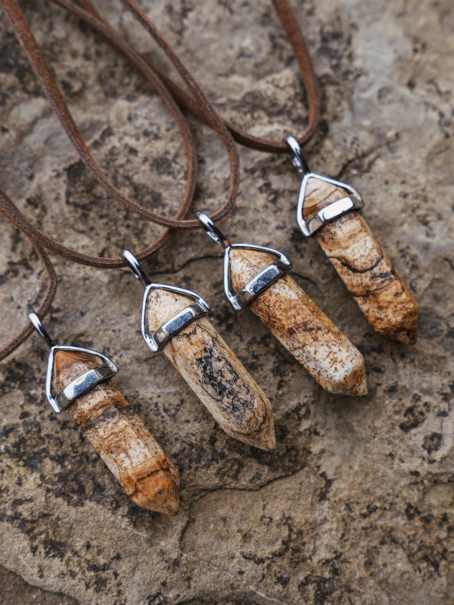 Jasper Point Pendants