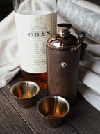 HUNTER'S SLOE GIN FLASK WITH SHOT CUPS