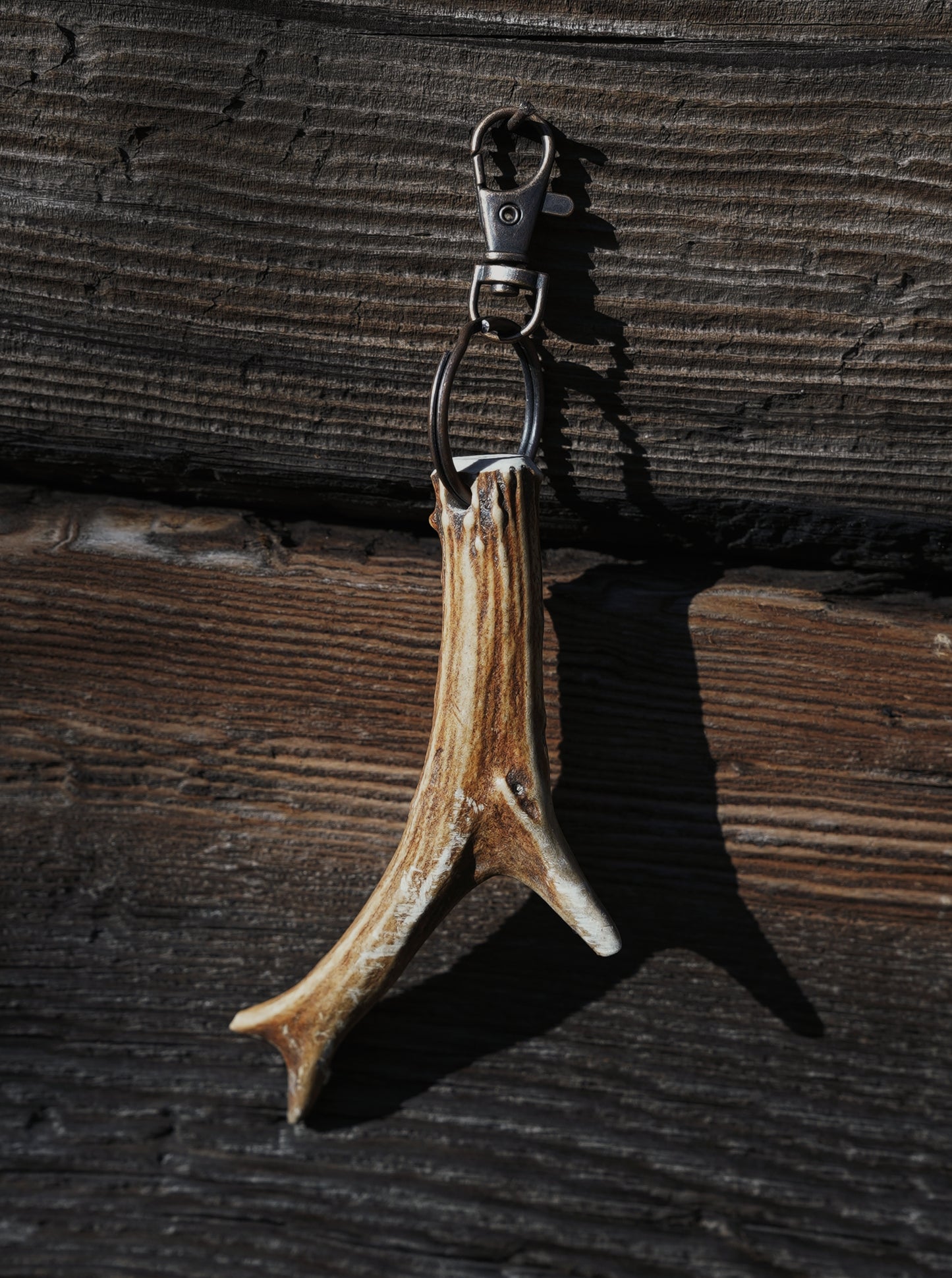 Broken Tine Roe Antler Keyring