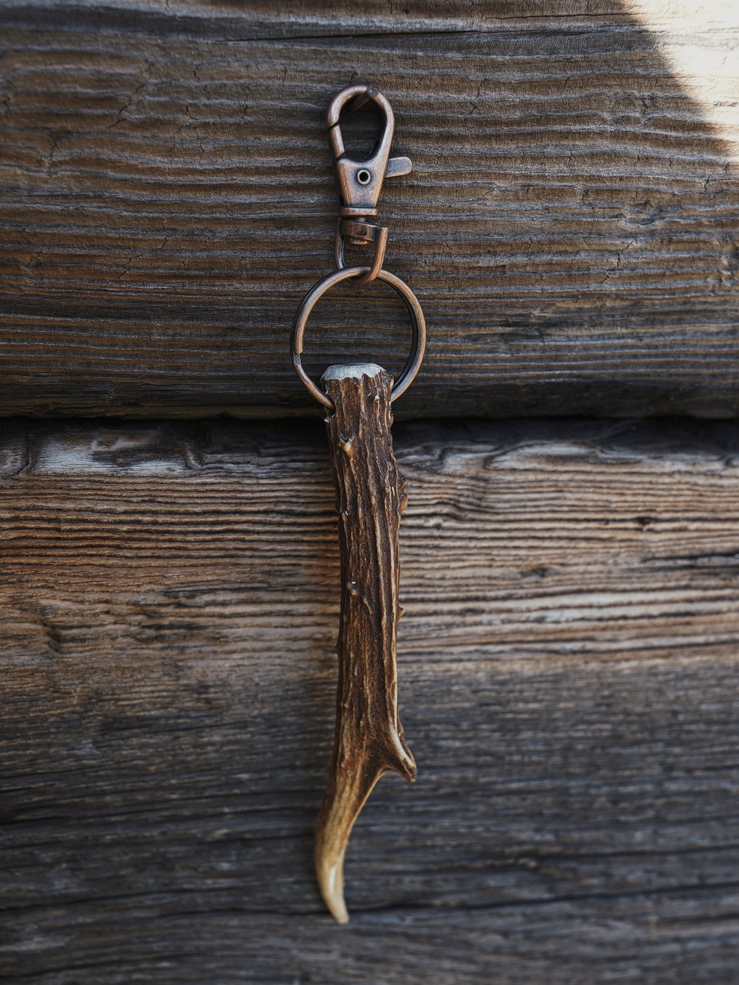 Long Roe Buck Antler Keyring